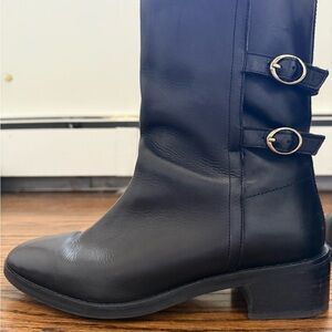 Black Leather Women's Boots